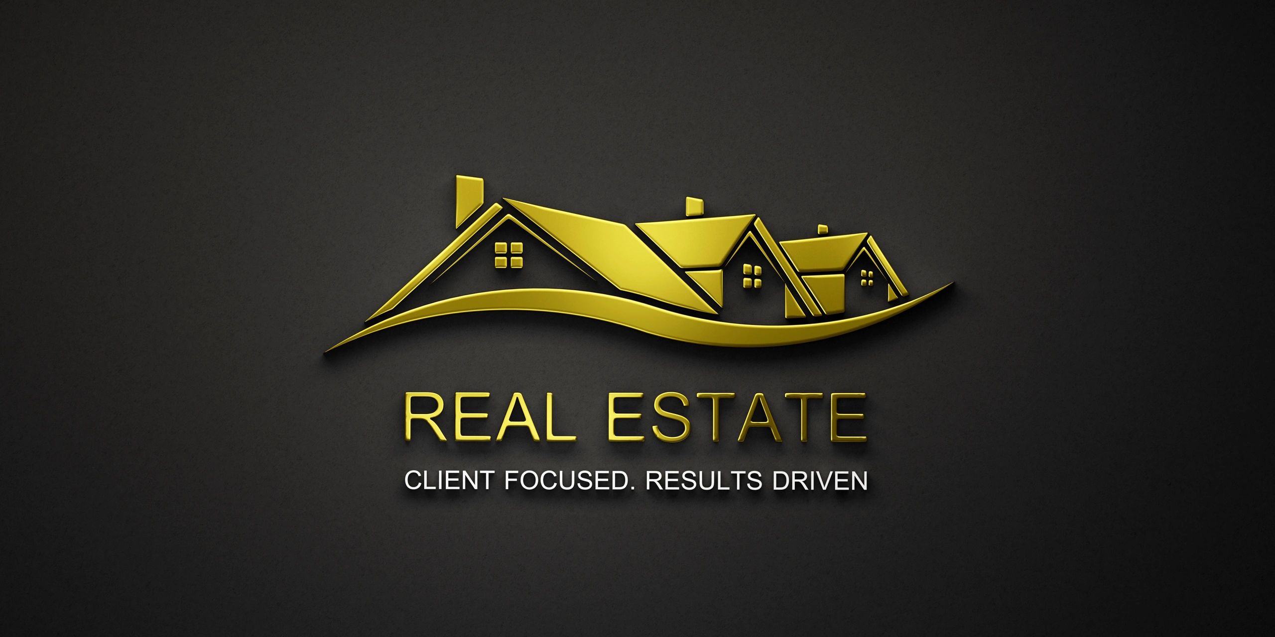 Metallic color real estate houses in a black